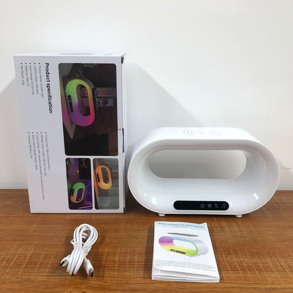 Reveille matin, chargeurs sans file, speakers Bluetooth,3 en 1 ceci est parfait pour vous aider à décompresser le soir avant d’aller dormir ou même le matin !!!